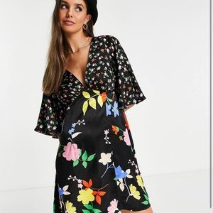 Topshop Tall Printed Mini Dress